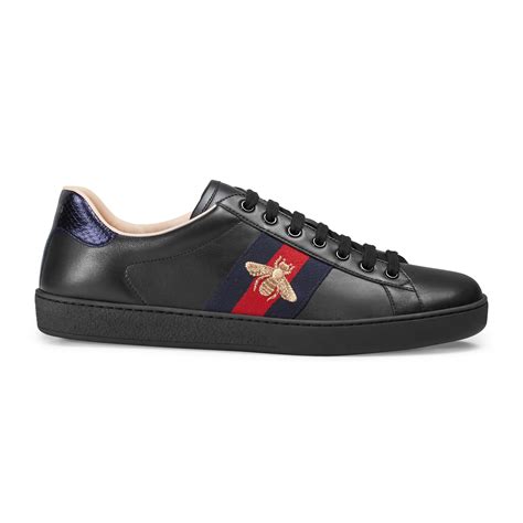 gucci black ace sneakers|gucci ace black men's.